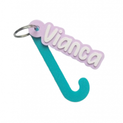 Hockey Stick + Nametag